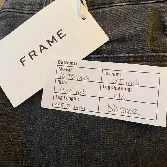 NWT Frame Denim Le High Flare Jeans High Rise Flared Leg Black, size 33 - Picture 7 of 8